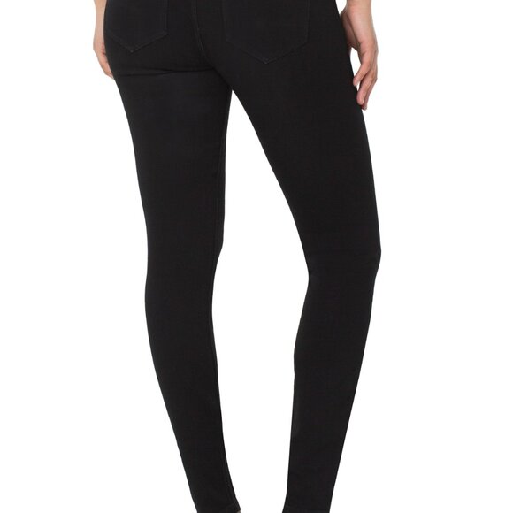 NWT Liverpool Abby Hi-Rise Ankle Silky Soft Long In Black Rinse - Picture 6 of 6